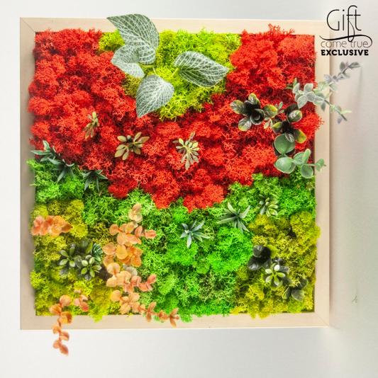 Unique green paintings from Scandinavian moss