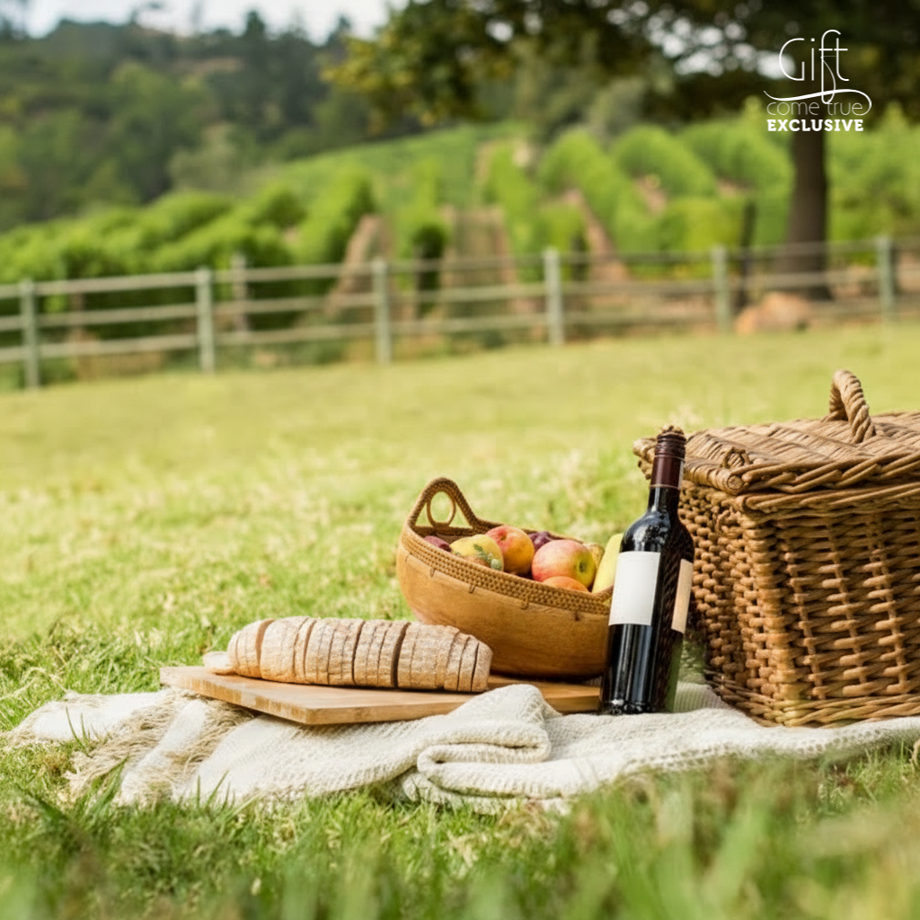 Under the sky of "Tuscany". Picnic with wine tasting... in the vineyards