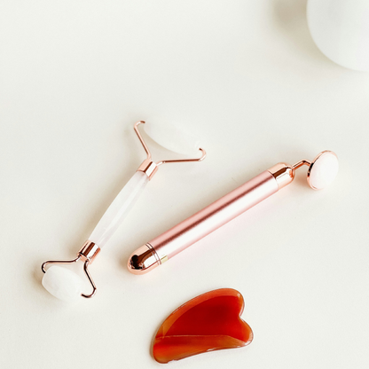 Facial detox therapy with red orange and Gua Sha massage