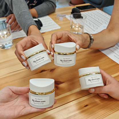 Thematic cosmetic workshop. Create a luxurious facial product in a unique atmosphere.