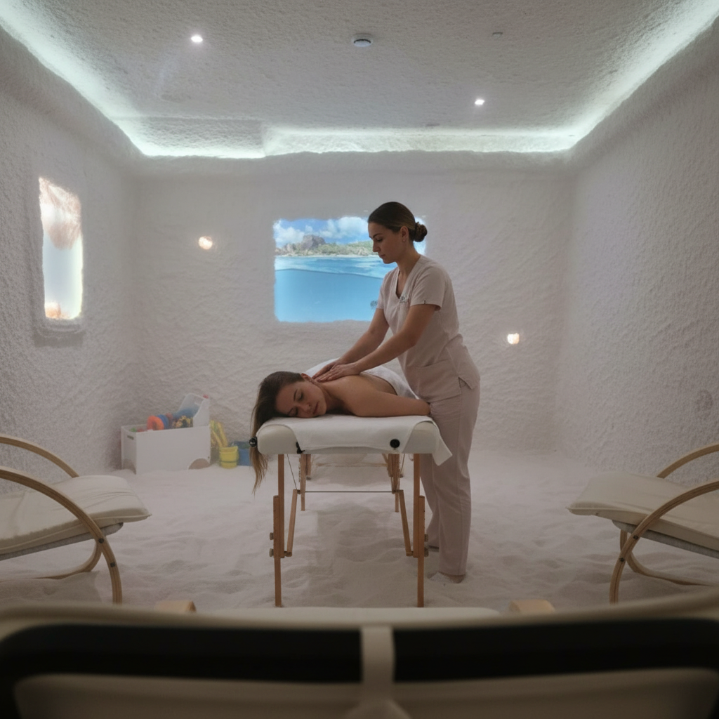 Luxury body ritual – Osteomassage in a halotherapy salt room