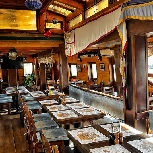 A pirate dinner for two on board the Mr. Baba ship in Varna