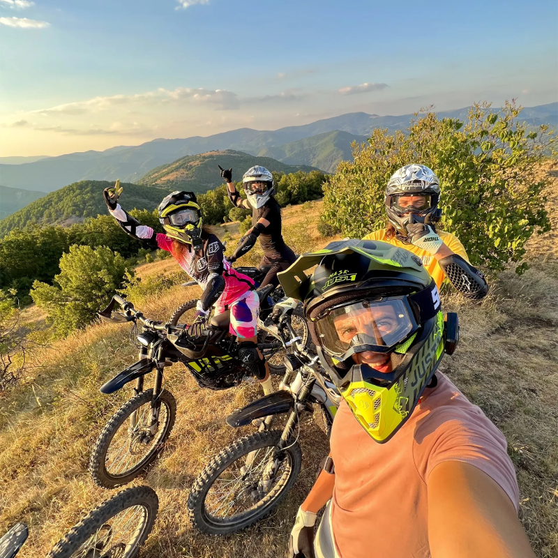 Off-road emotions in nature with an electric motorbike