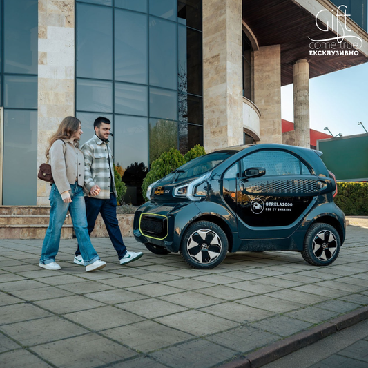 Adventure through Sofia with a two-seater mini electric car