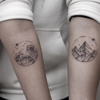 Voucher for matching tattoos for two with personalized design