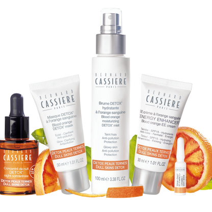 Facial detox therapy with red orange and Gua Sha massage