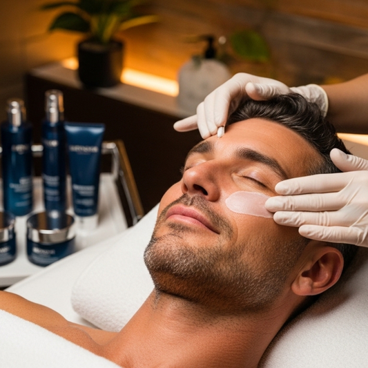 Professional Skeyndor facial therapy for men. Burgas