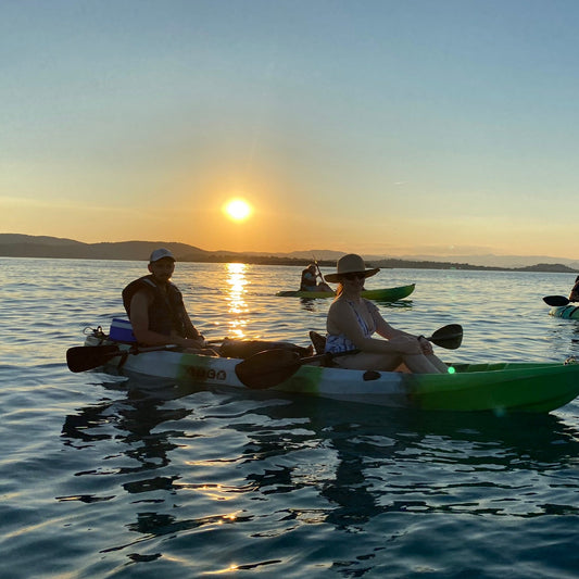 The magic at sunset - sunset kayak tour around the beautiful Vourvourou. Greece