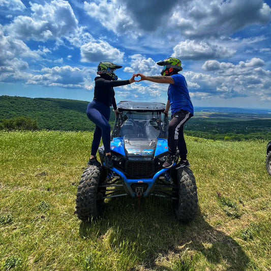 UTV Polaris 1000cc driving for four friends. Varna