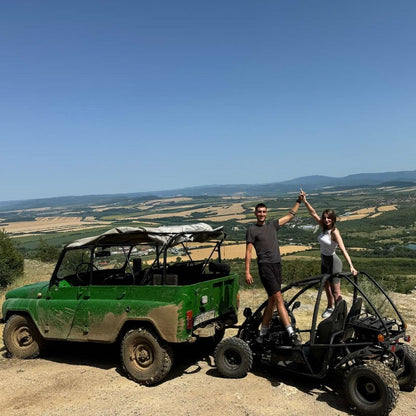 Offroad authentic Russian military jeep. Veliko Tarnovo and Arbanassi