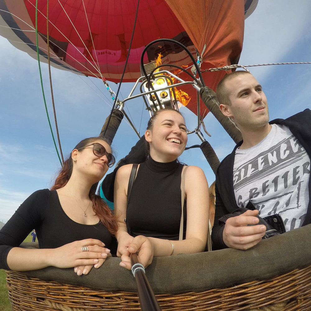 Panoramic balloon ascent and HD camera shooting