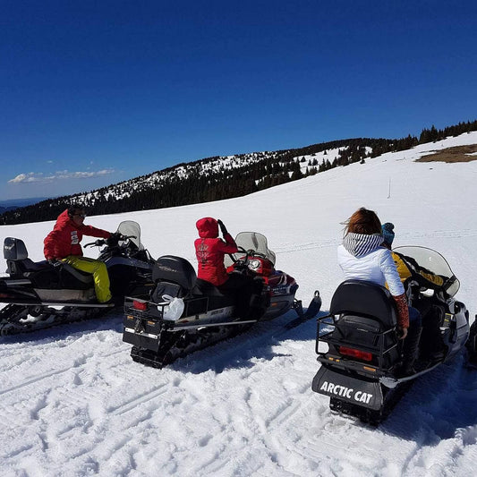 Adventure tour with snowmobiles