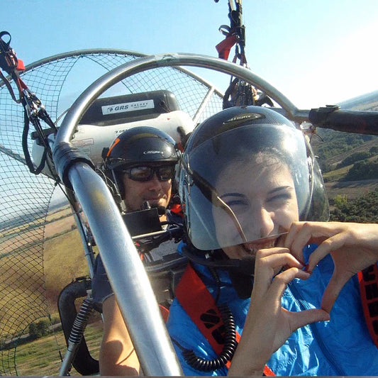 The magic of the Valley of the Roses and the Thracian kings of the air. Motor paraglider flight. Kazanlak