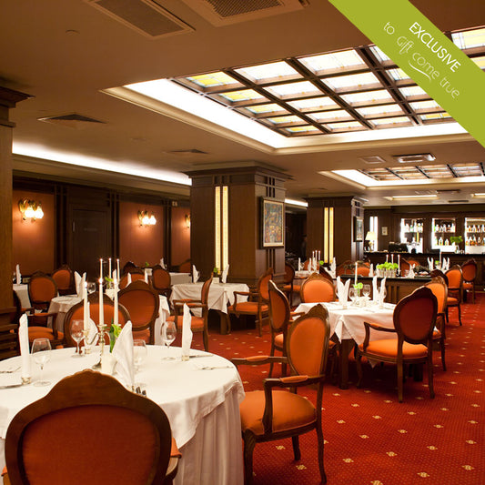 Royal menu for two. Grand hotel. Sofia