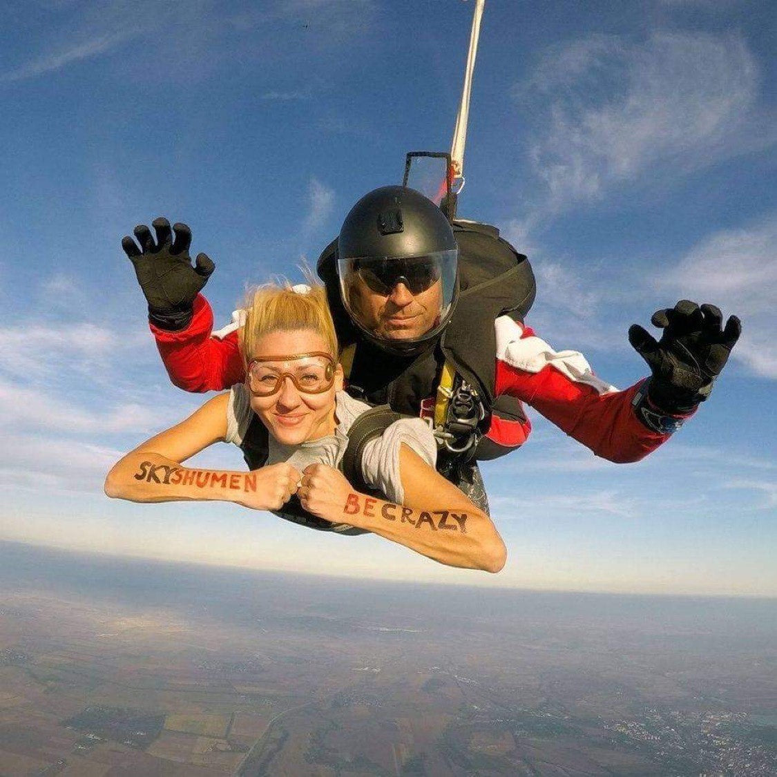 Tandem Parachute jump. Shumen