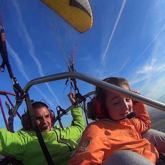 Tandem paragliding flight over Stara Planina